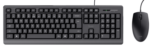 Kit Teclado + Mouse Con Cable Trust Primo Negro – imagen 3