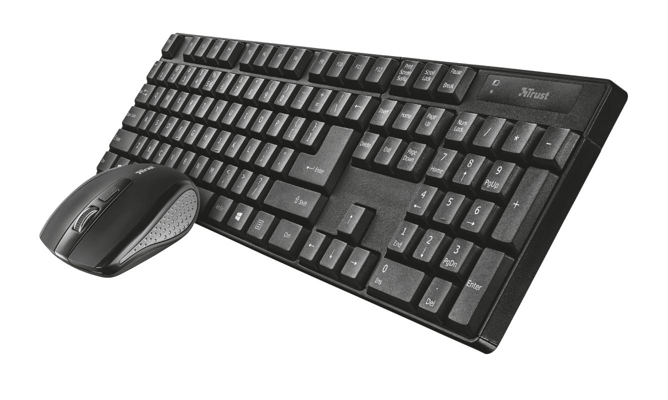 Kit Home Office 4 en 1 Trust Qoby Teclado + Mouse + Audífonos + Camara – imagen 7