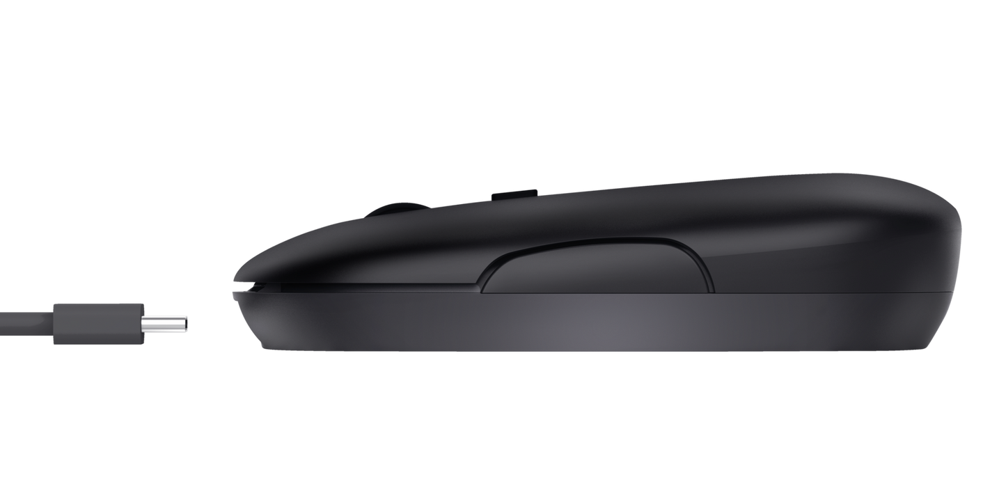 Mouse Inalambrico Bluetooth Trust Puck Dual Recargable Negro – imagen 2