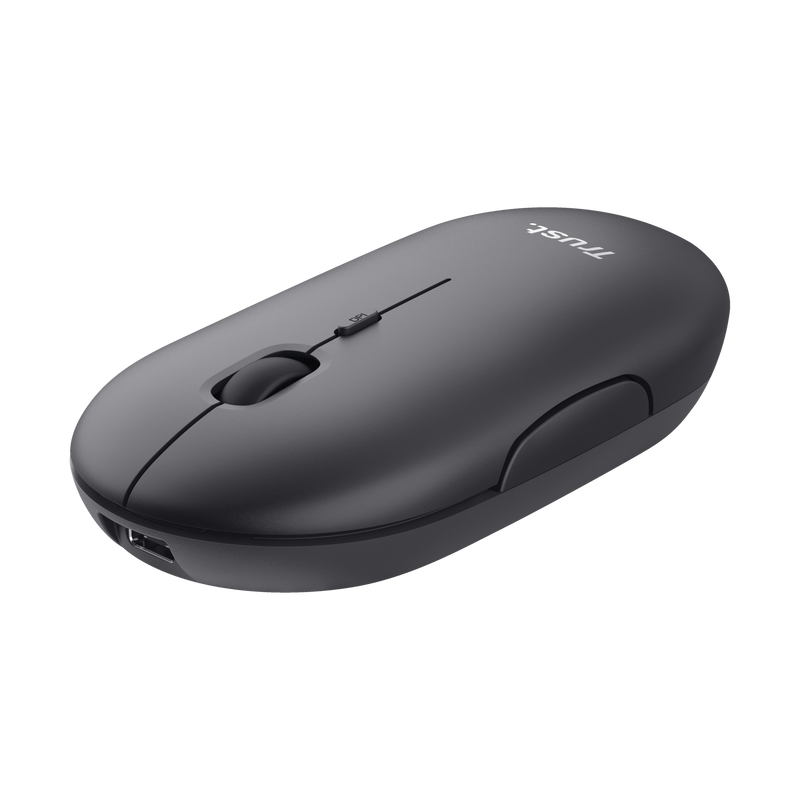 Mouse Inalambrico Bluetooth Trust Puck Dual Recargable Negro – imagen 3