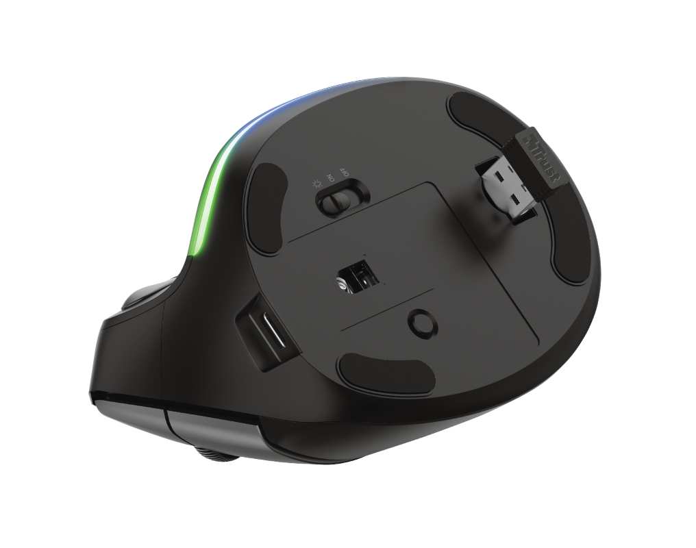 Mouse Inalámbrico Ergonomico Trust Bayo Negro – imagen 6