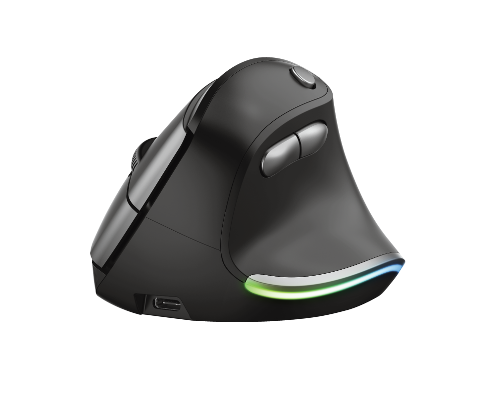 Mouse Inalámbrico Ergonomico Trust Bayo Negro – imagen 3