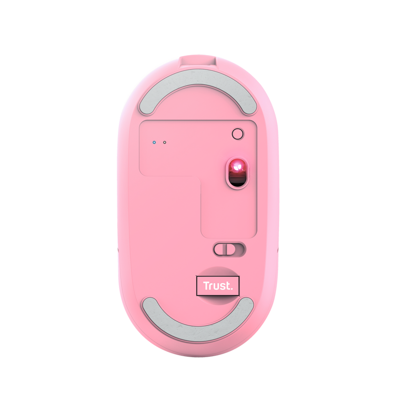 Mouse Inalambrico Bluetooth Trust Puck Dual Recargable Rosa – imagen 3