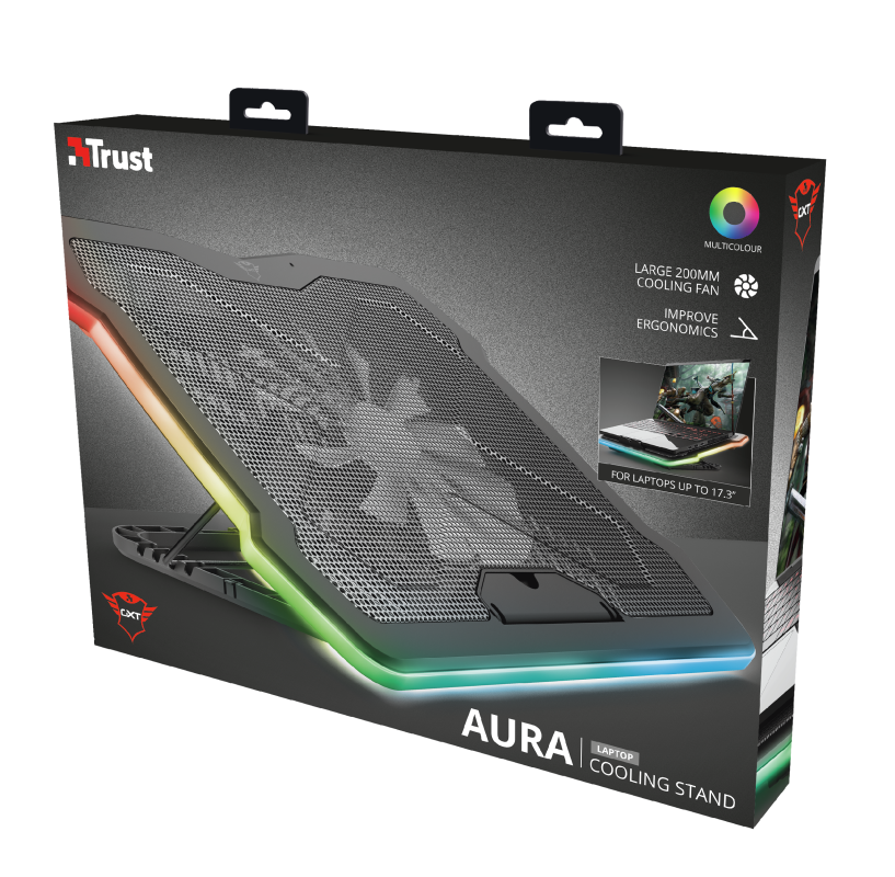 Ventilador Notebook Gamer Trust Gxt 1126 Aura Rgb Negro – imagen 3