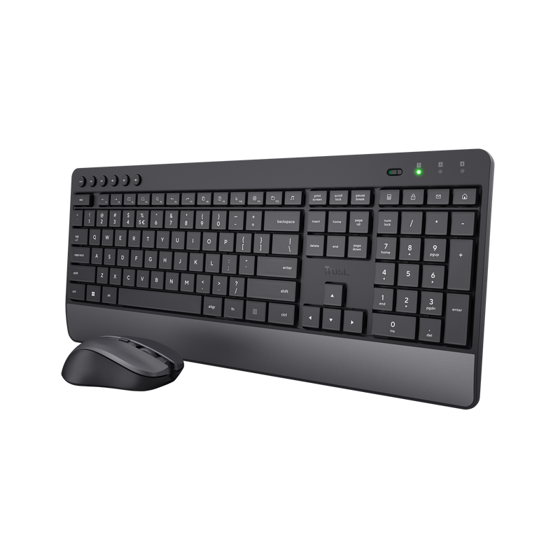 Kit Teclado y Mouse Trust Trezo Deskset Eco Inalambrico Negro – imagen 3