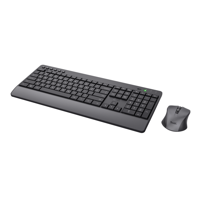 Kit Teclado y Mouse Trust Trezo Deskset Eco Inalambrico Negro – imagen 2