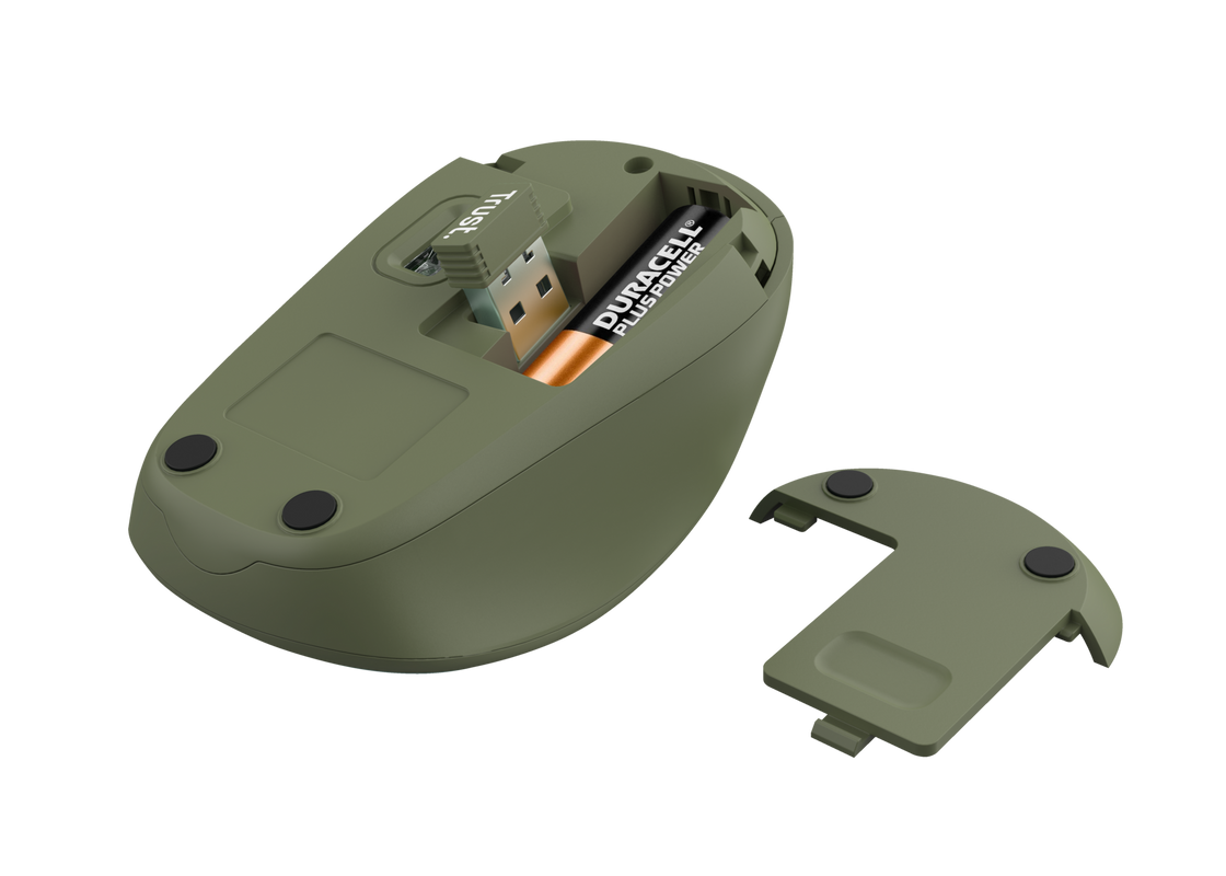 Mouse Inalambrico Silencioso Trust Yvi+ Verde – imagen 2