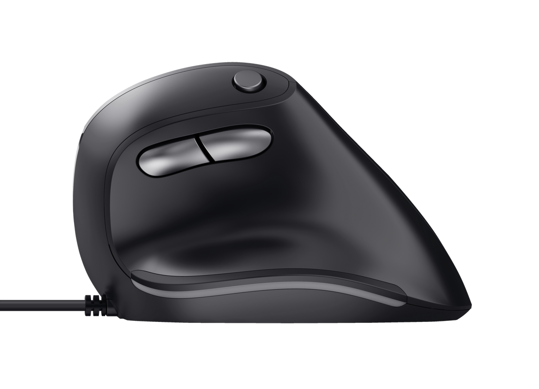 Mouse Trust Ergonomico Bayo Vertical Con Cable Negro – imagen 4