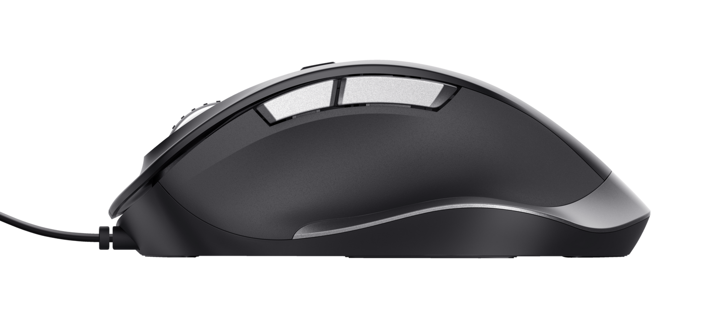 Mouse Trust Fyda Eco Alambrico Negro – imagen 4