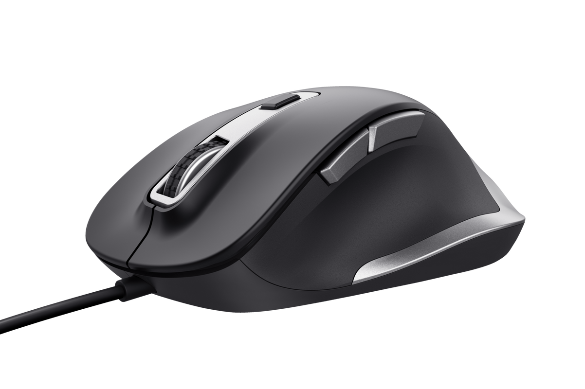 Mouse Trust Fyda Eco Alambrico Negro – imagen 3