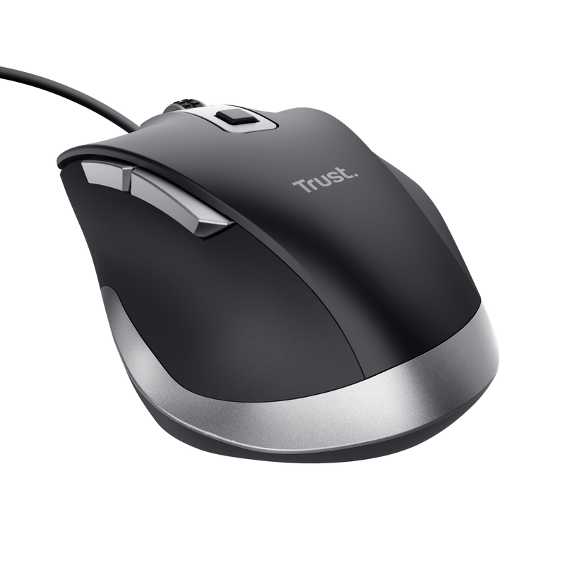 Mouse Trust Fyda Eco Alambrico Negro – imagen 2