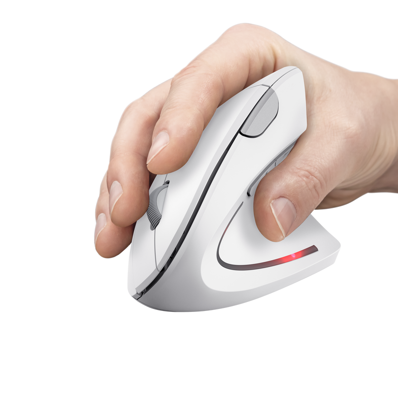 Mouse Vertical Ergonómico Inalámbrico Trust Verto Blanco – imagen 3