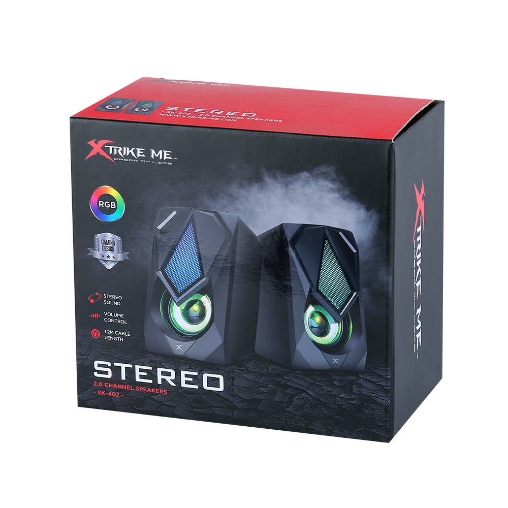 Parlantes Gamer Strike Me Sk402 Rgb Negro – imagen 3