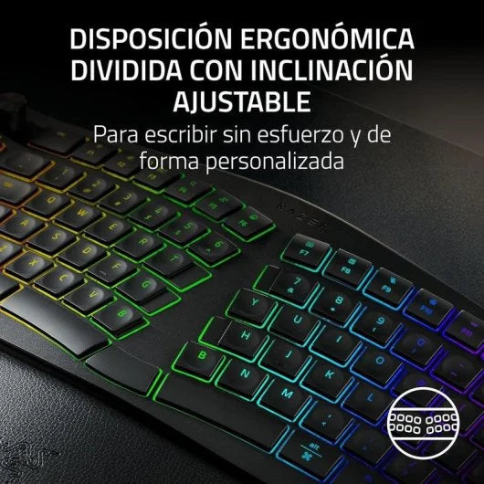 Teclado Membrana Ergonomico Pro Type Razer Rgb Negro – imagen 4