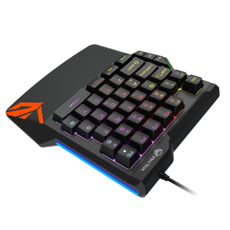 Teclado Gamer Meetion Una Mano KB015 Negro – imagen 2
