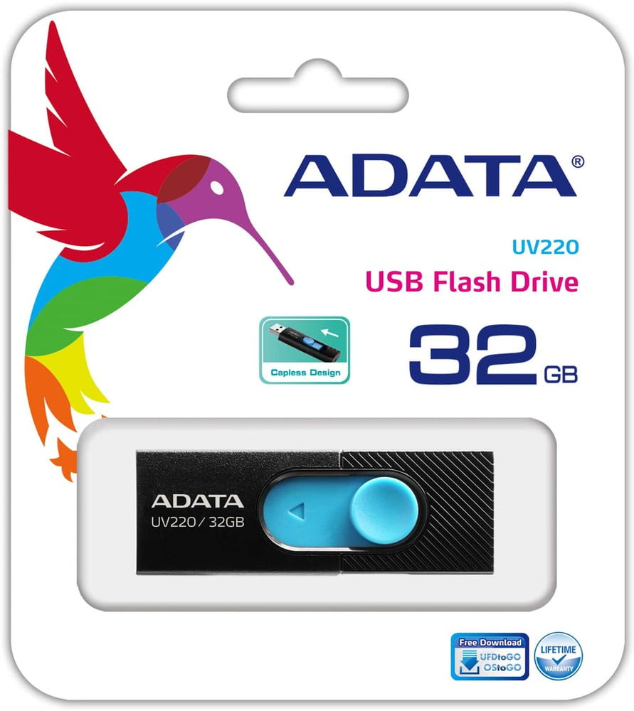 Pendrive Adata 32 GB UV220 Usb 2.0 Negro – imagen 2