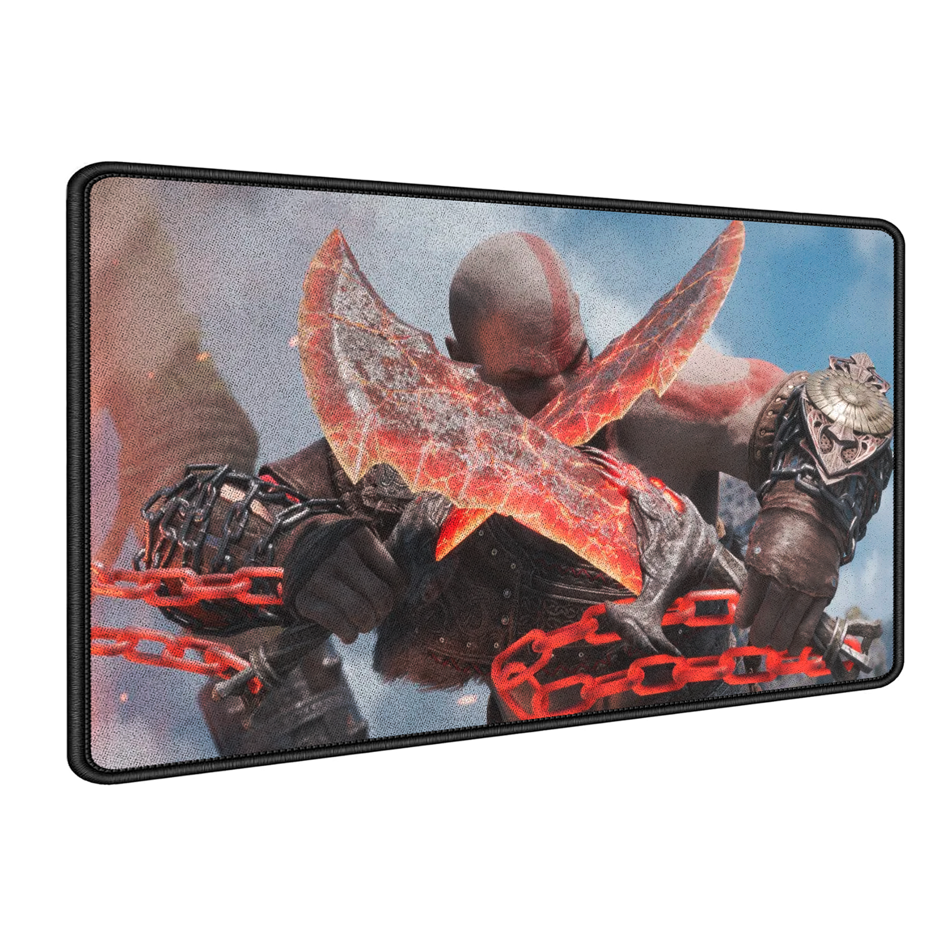 Mousepad Gamer Antideslizante 70x30 Diseño Kratos Espadas Del Caos