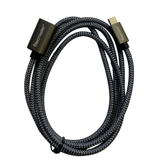 Cable Tipo C A Usb 3.0 Hembra Reforzado 1.5 Metros Tecmaster Negro