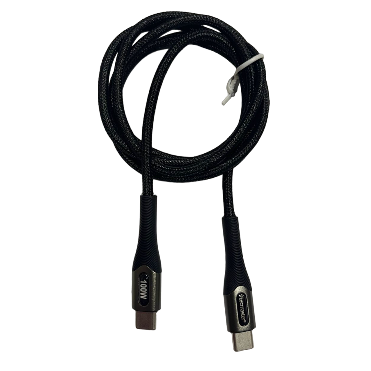 Cable Tipo C a Tipo C 100W 1 Metro Reforzado Tecmaster Gris – imagen 2