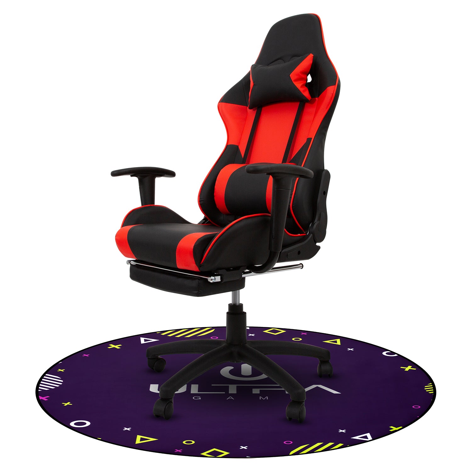 Alfombra Gamer Circular Ultra Para Silla Morado