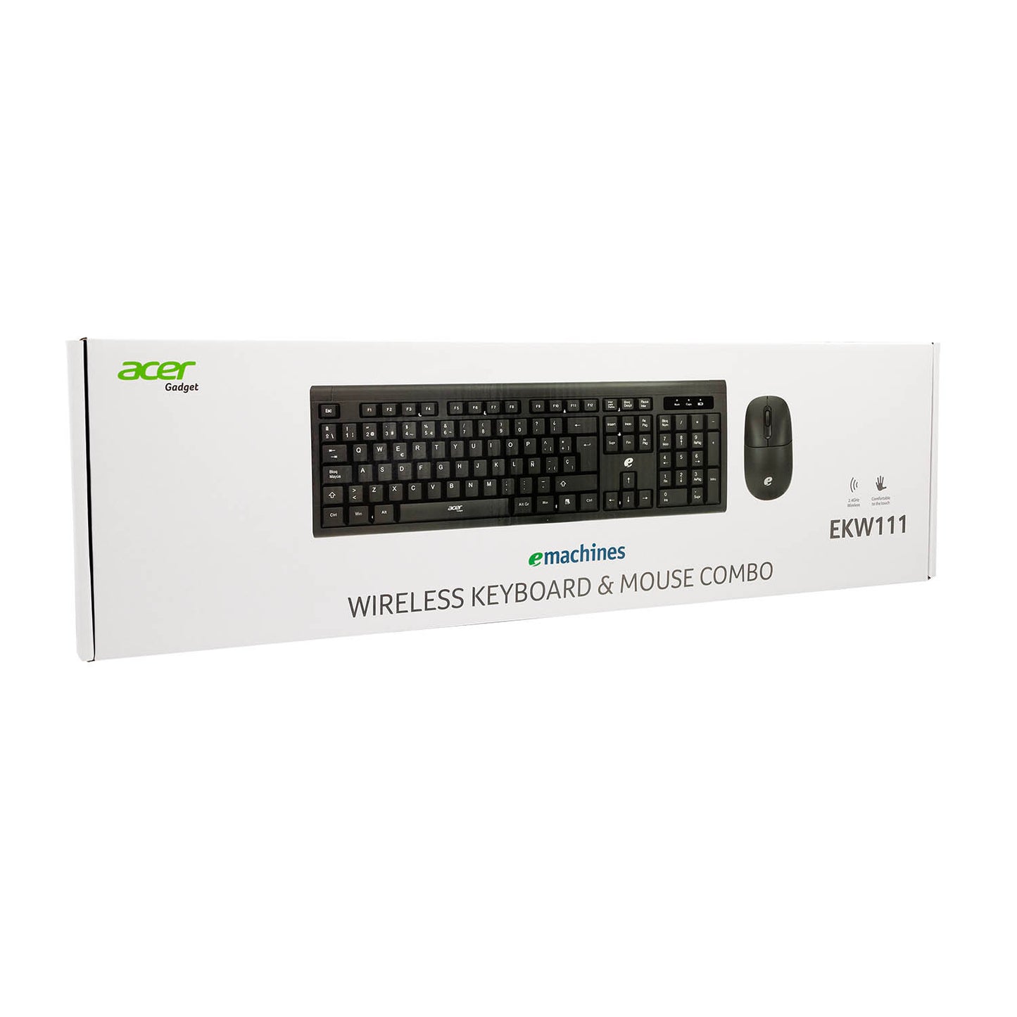 Kit Teclado + Mouse Inalámbrico Acer EKW111 Color Negro