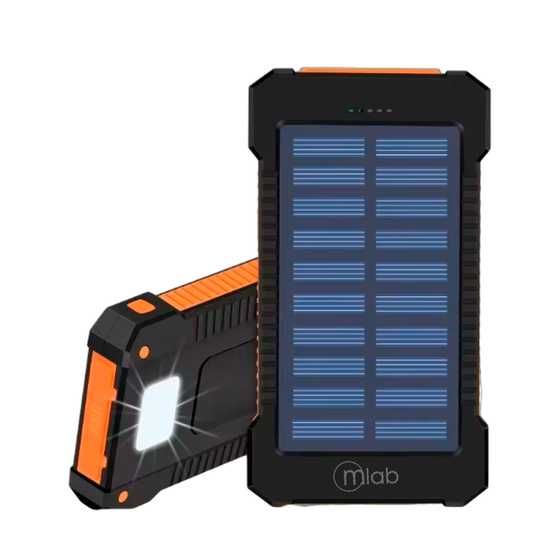 Bateria Externa Powerbank Solar Microlab 8000 Mah Negro – imagen 2