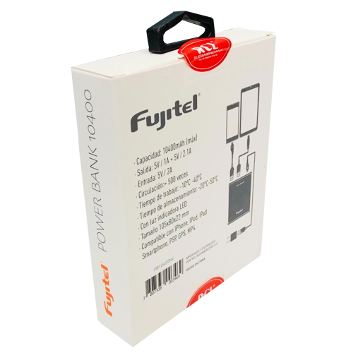 Bateria Portatil Powerbank 10400 Mah Fujitel – imagen 3