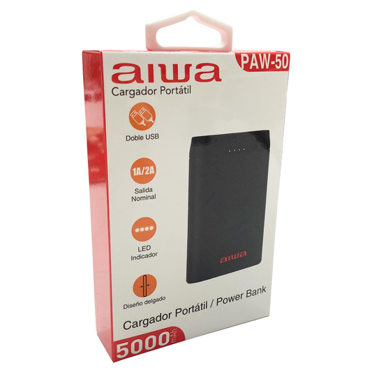 Powerbank Bateria Portatil 5000 Mah Aiwa Paw-50