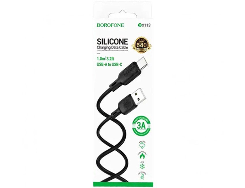 Cable Usb a Tipo C Borofone Bx113 1 Metro Negro – imagen 3