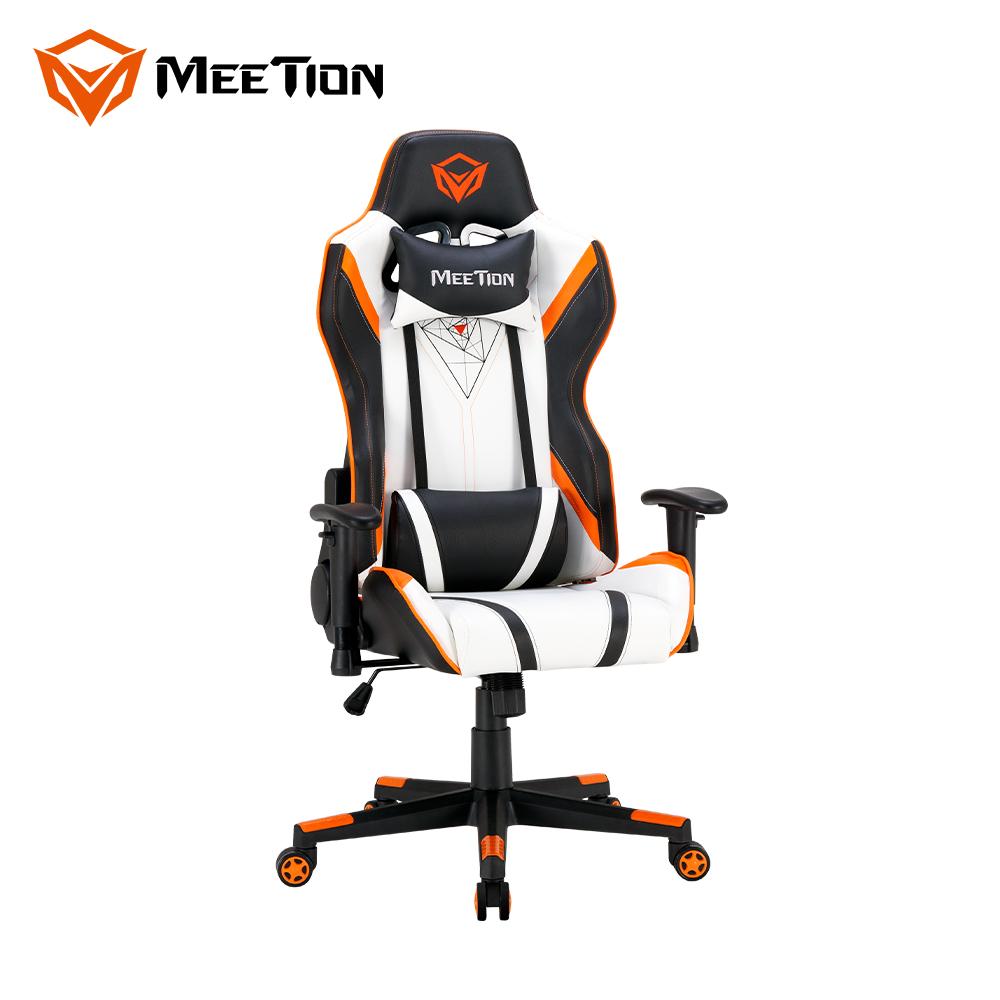 Silla Gamer Meetion CHR15 Negro Blanco Naranjo – imagen 5