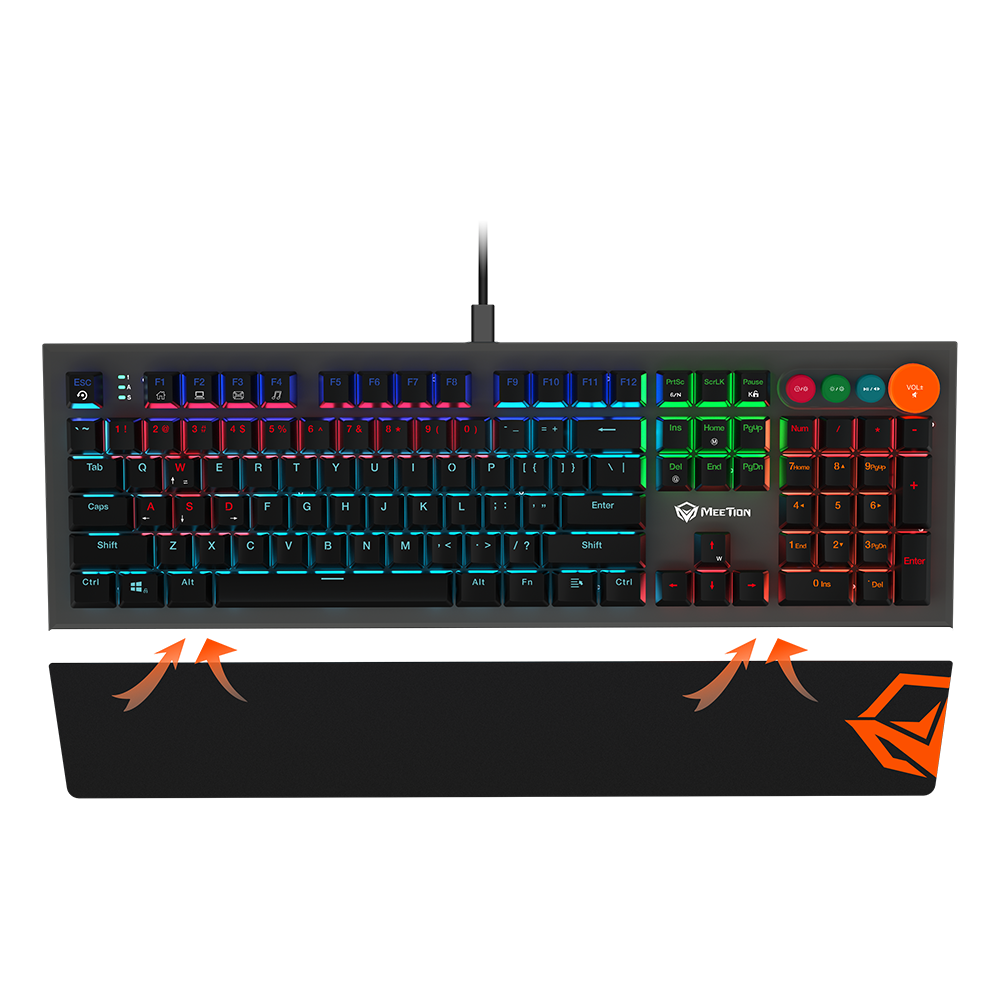 Teclado Gamer Mecanico Meetion MK500 Negro – imagen 2