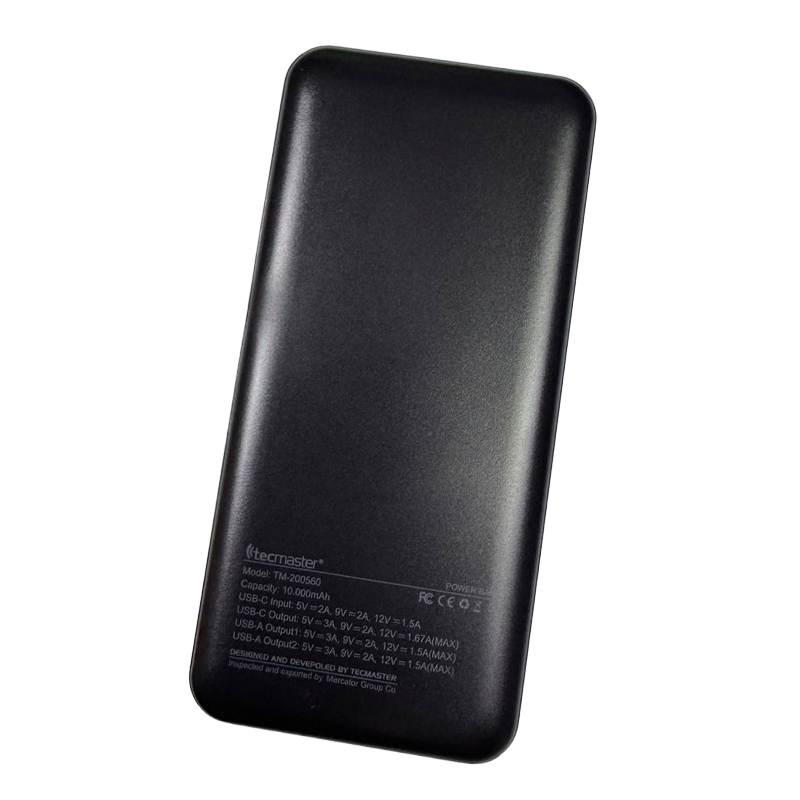 Powerbank Bateria Portatil 10000 Mah Tecmaster Tm-200560 Negro – imagen 2
