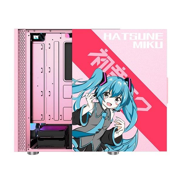 Gabinete Gamer Power Train Edicion Miku Hatsune Rosado – imagen 3
