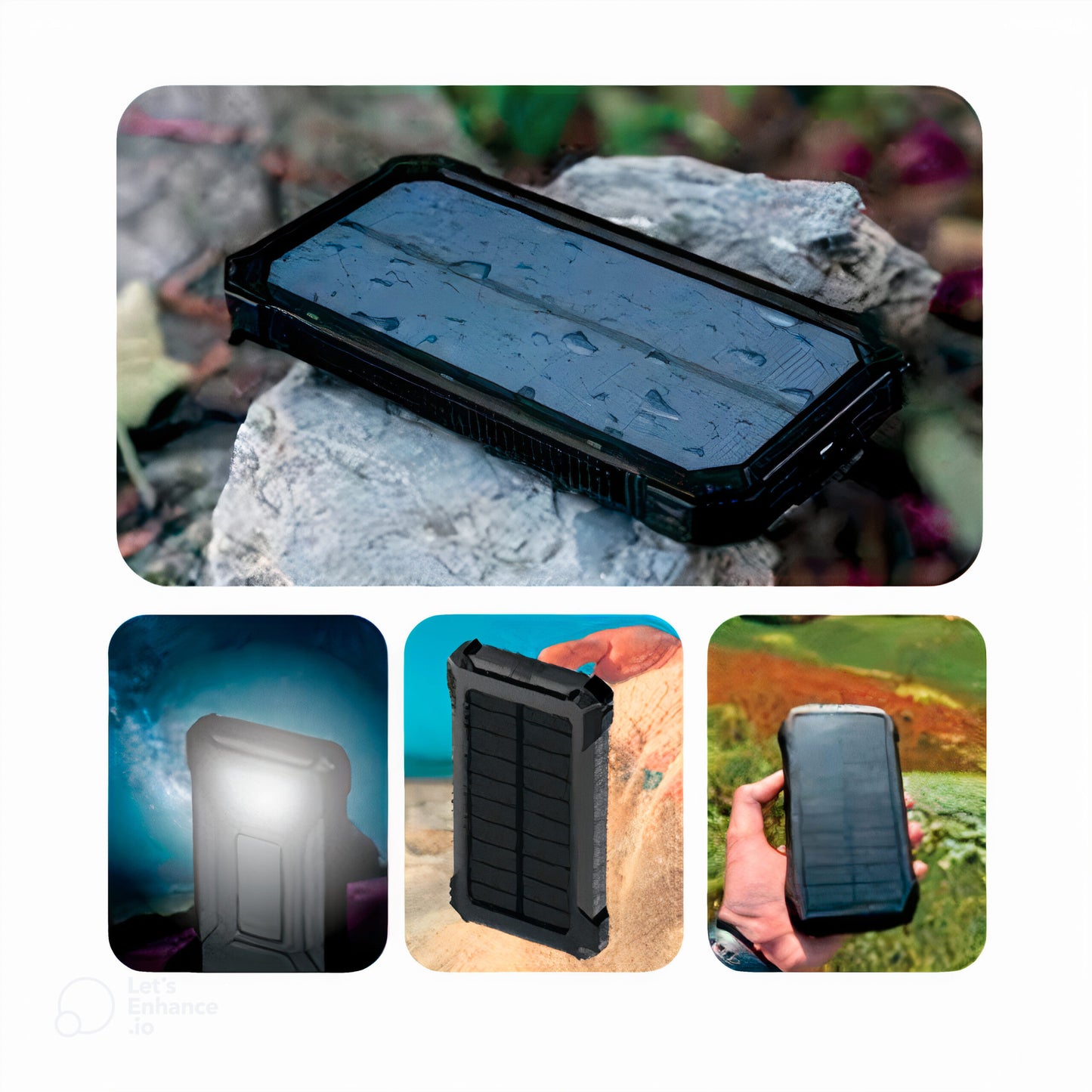 Bateria Externa Powerbank Solar Microlab 10000 Mah Negro – imagen 2
