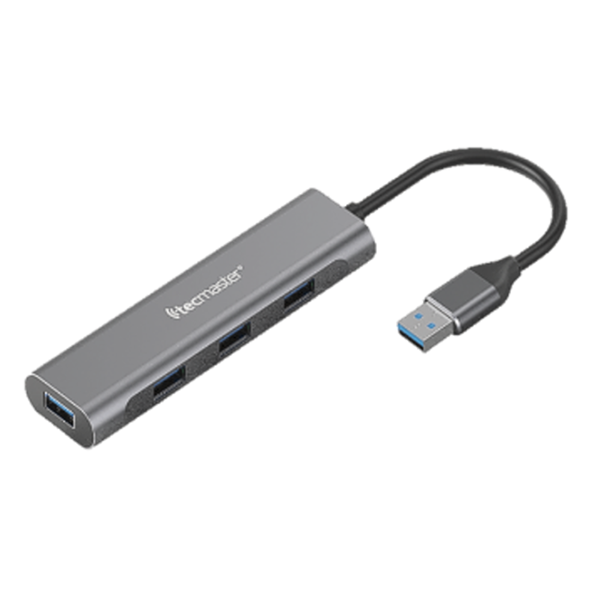Adaptador Hub Usb 3.0 a Usb 4 Puertos Tecmaster Negro