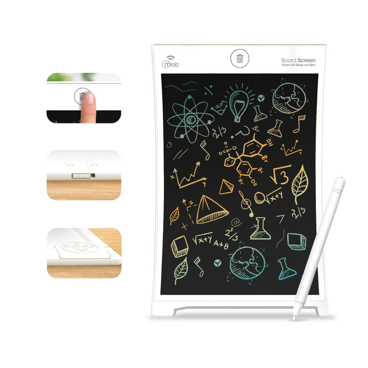Pizarra Tablet Magica Infantil Niño Microlab Lcd 8.5 Pulgadas Con Lapiz Blanco – imagen 3