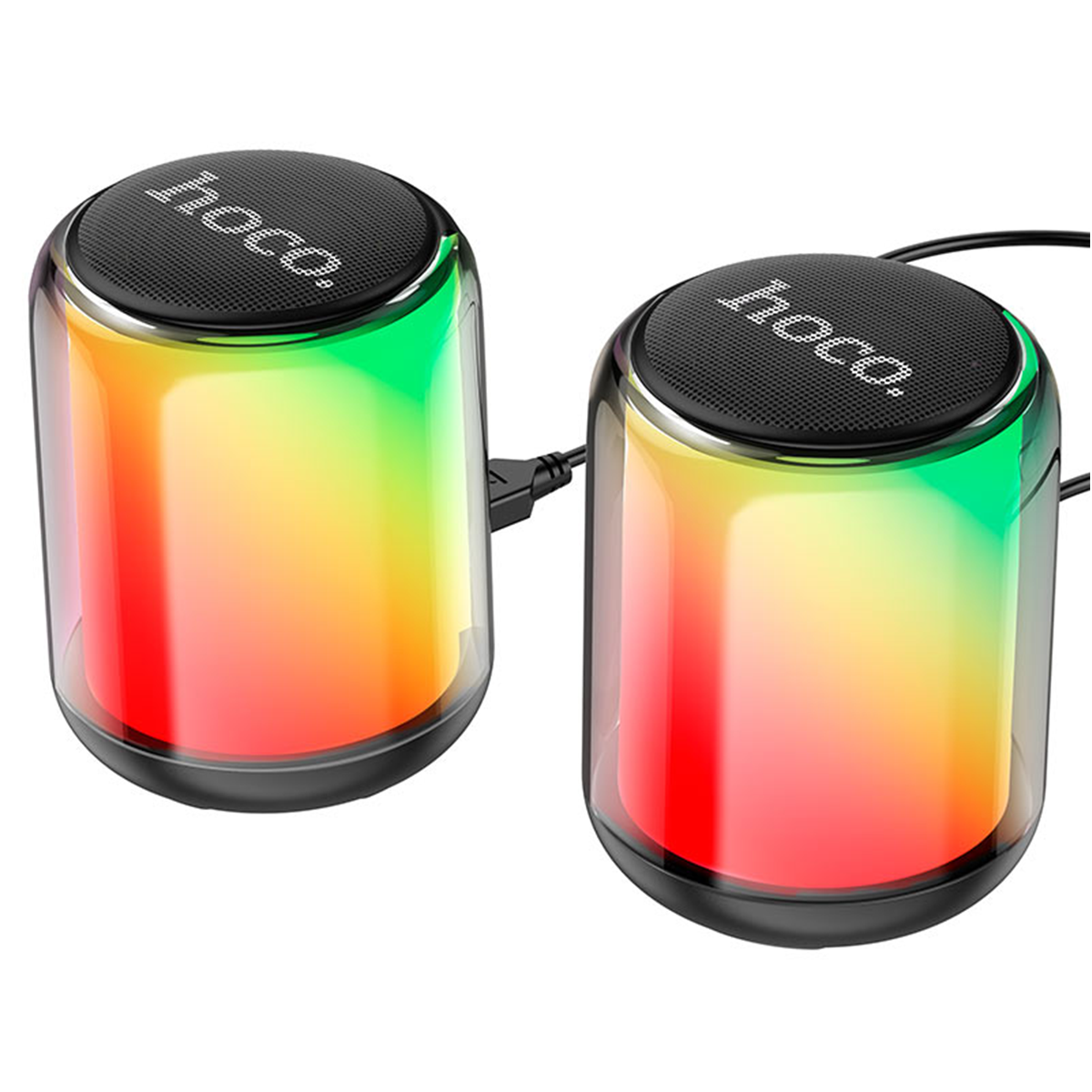 Parlantes Inalambrico 2 en 1 Pc Hoco Bs56 Rgb Negro