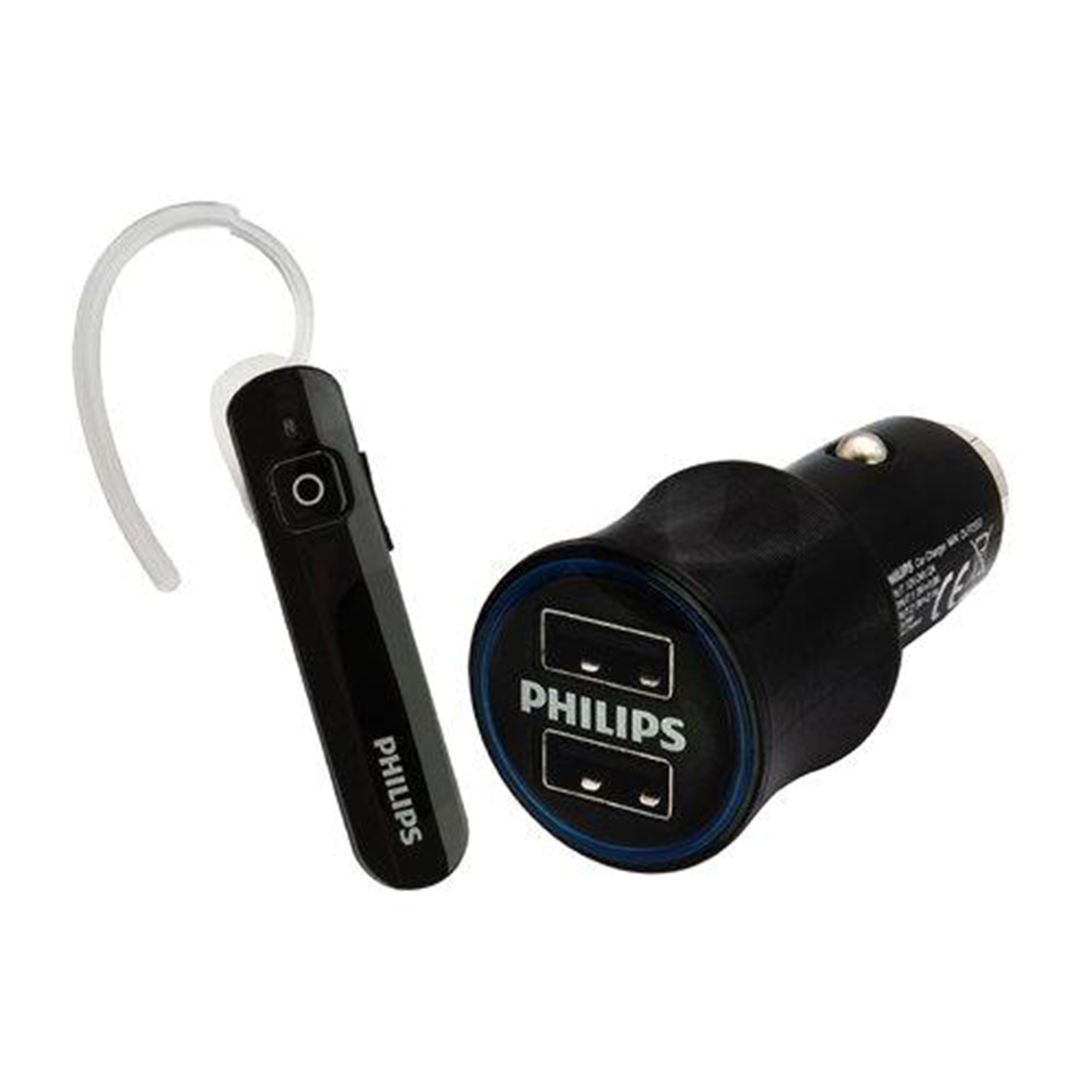 Audífono Manos Libres Bluetooth Philips Shb1613 + Cargador Auto