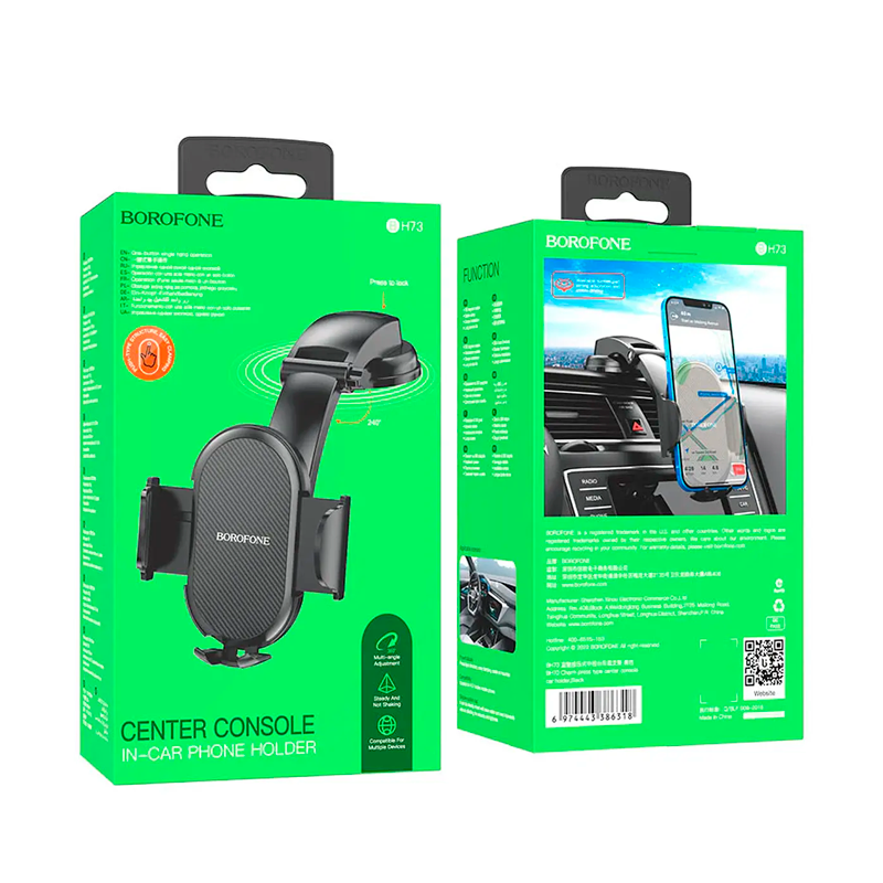Soporte De Auto Tablero Parabrisas Borofone Bh73 Negro – imagen 3