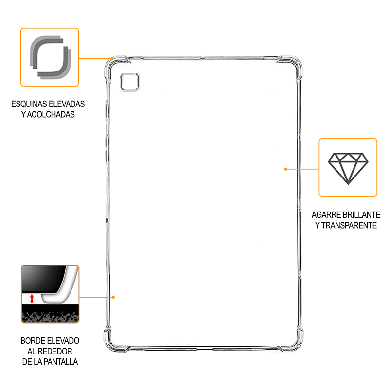 Carcasa Transparente Para Samsung Tab S6 Lite – imagen 3