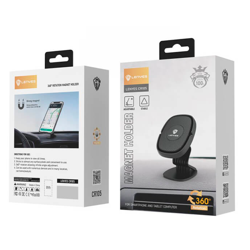 Soporte De Auto Para Tablero Lenyes Cr105 Negro – imagen 2