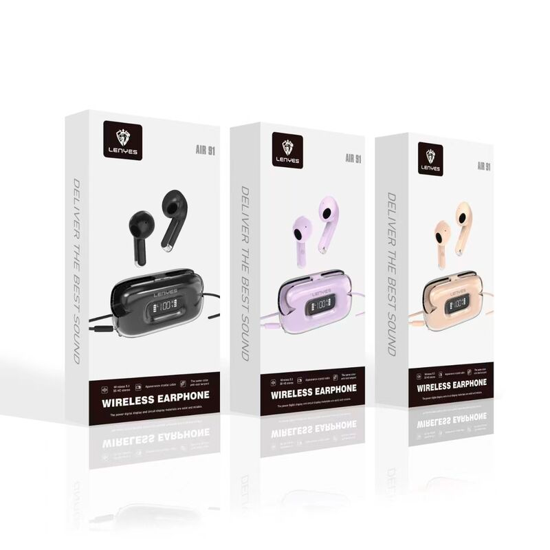 Audífonos In Ear Bluetooth Lenyes Air 91 Beige – imagen 2