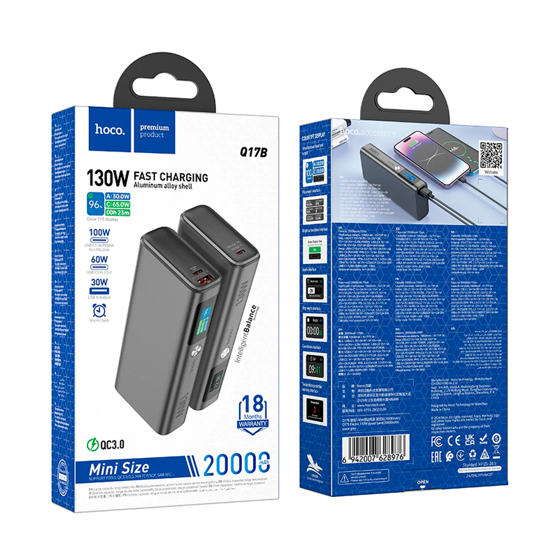 Powerbank Carga Rapida Hoco Q17b 20000 Mah 65w Negro – imagen 3