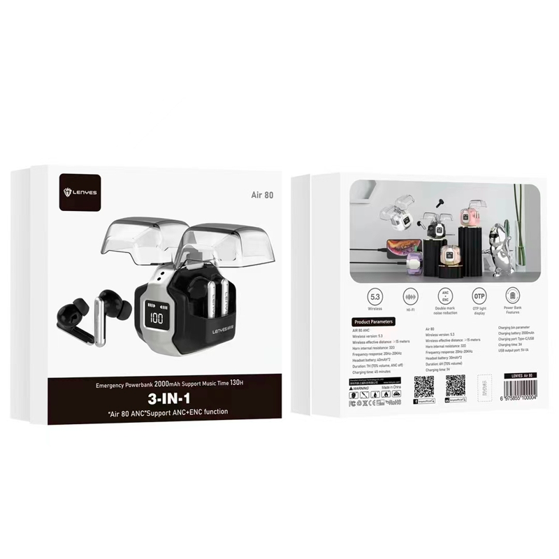 Audífonos In Ear Bluetooth Lenyes Tesla Tws Air 80 Blanco – imagen 2
