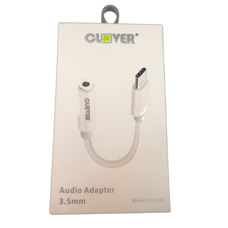 Adaptador Tipo C a Jack 3.5mm Clover Blanco – imagen 3