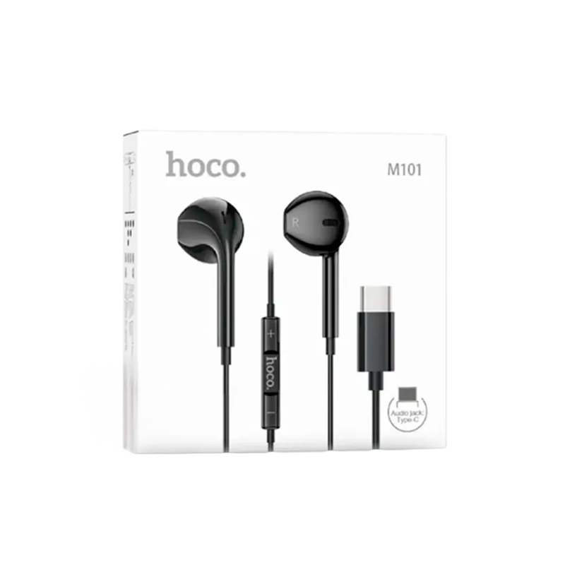 Audífonos In Ear Hoco M101 Crystal Joy Tipo C Negro – imagen 3