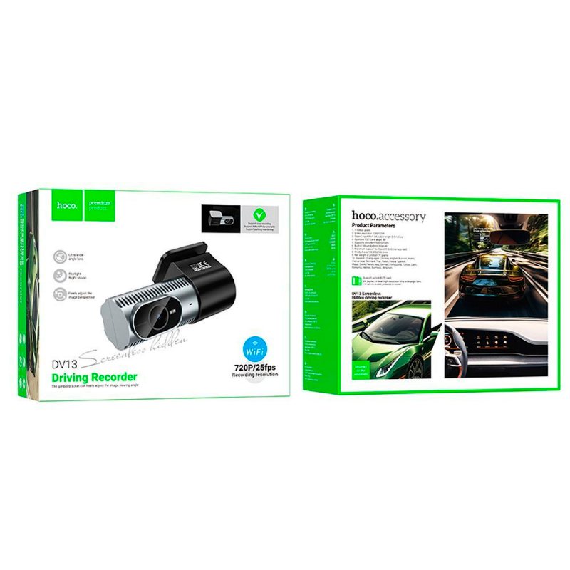 Camara De Auto Hoco Dv8 Dash Cam 2k Dual Camara Negro – imagen 3
