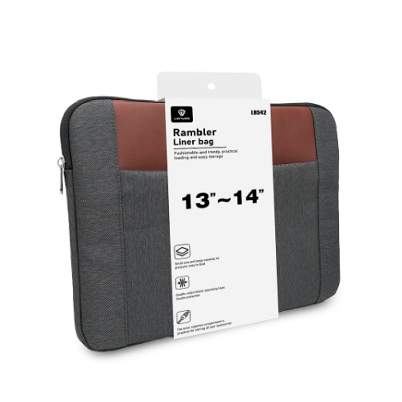 Bolso Notebook Protección Lenyes Lb542 13 Pulgadas Gris Cafe – imagen 3