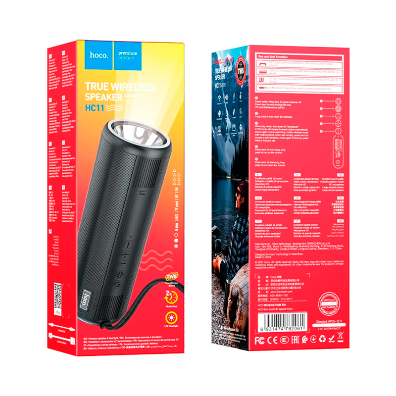 Parlante Bluetooth Hoco Hc11 Fm Tf Aux Usb Negro – imagen 2