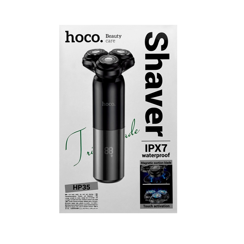 Maquina Afeitadora Inalambrica Hoco Hp35 Induction Negro – imagen 2